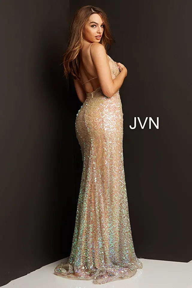 Jvn07594 sparkling iridescent JOVANI dress