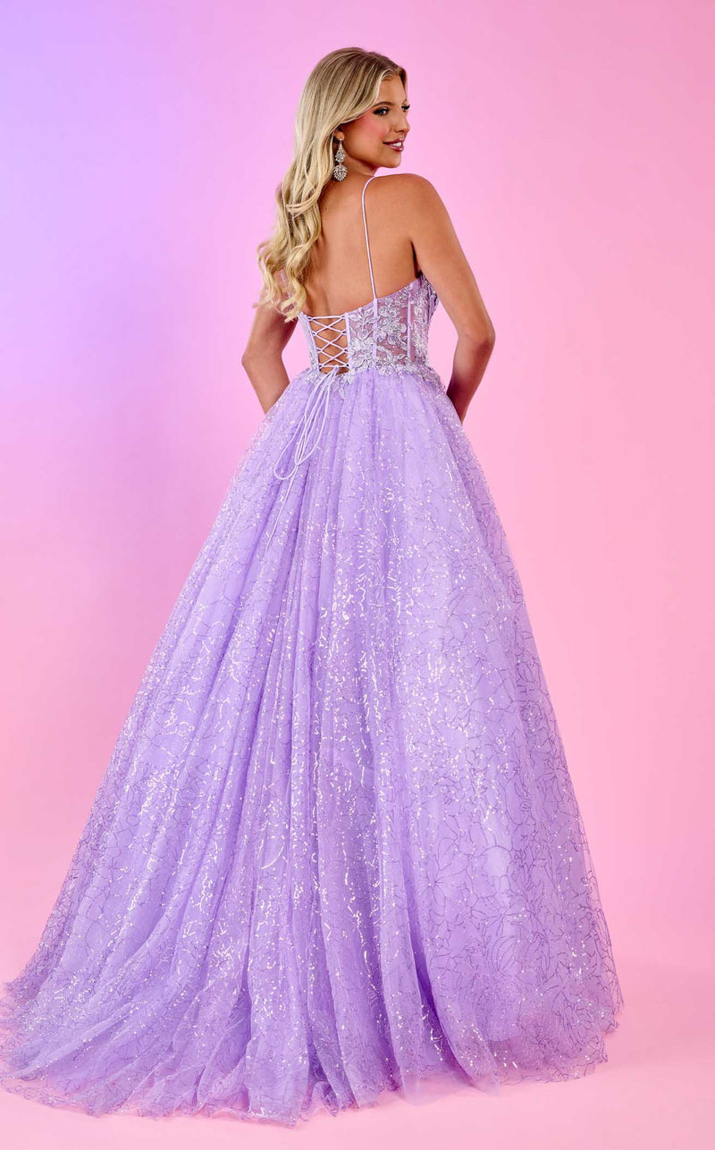 70510 lilac purple Rachel Allan ball gown